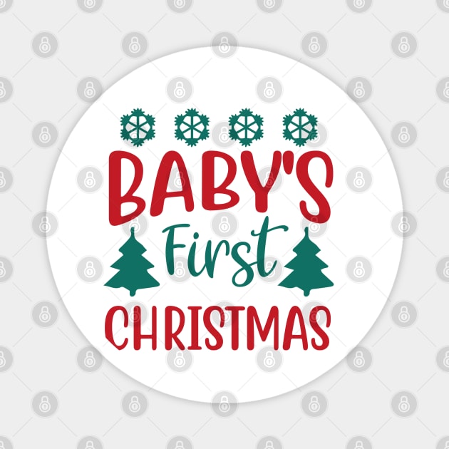 Babys First Christmas Magnet by BrightOne